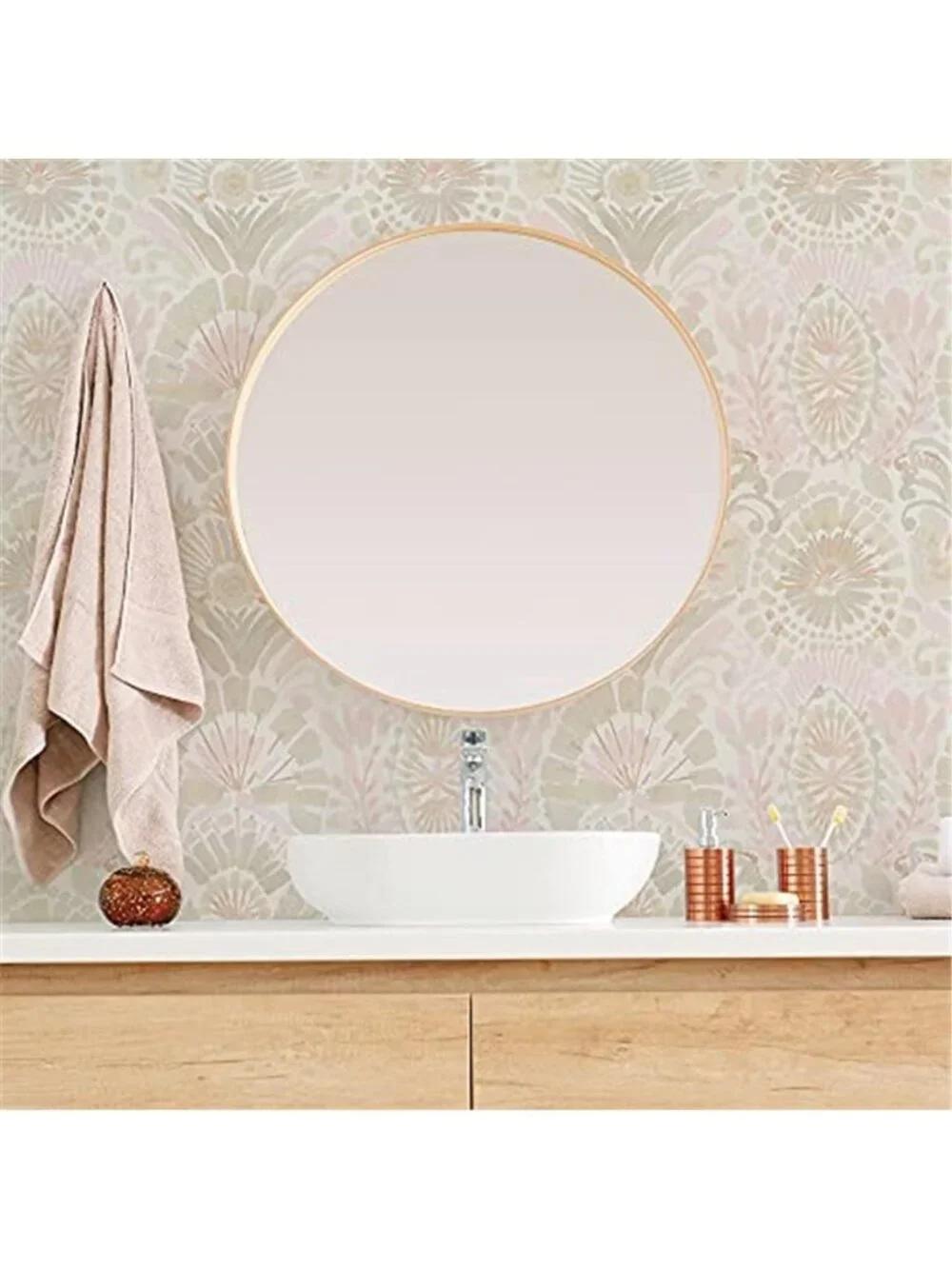 Peel and Stick Bohemian Floral Removable Wallpaper Pink Watercolor Accent Wall